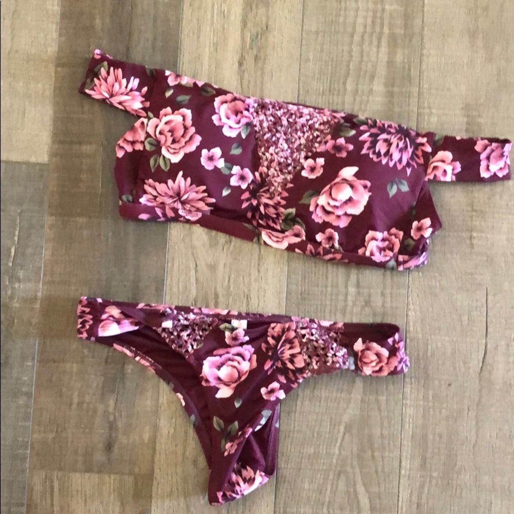 Cranberry bikini off shoulder